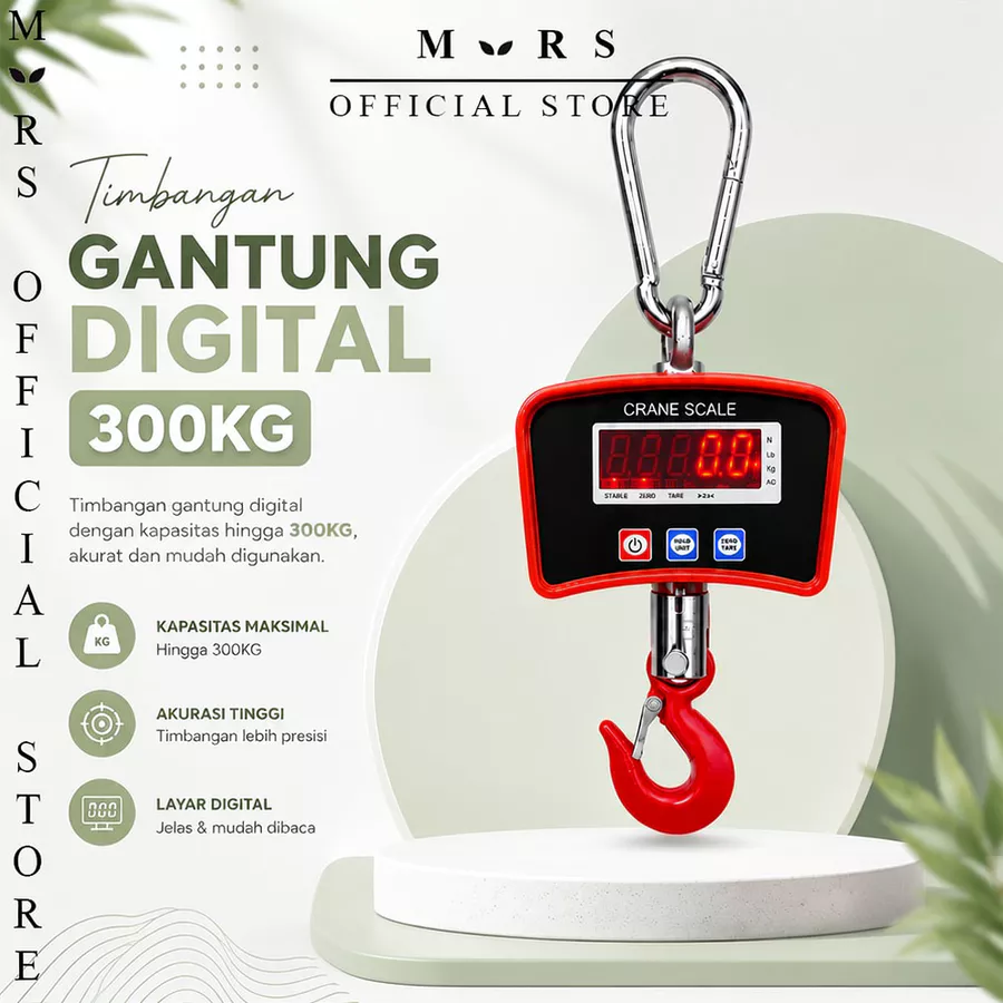 Timbangan Gantung Digital Crane Scale 300 Kg Timbangan Pakan & Ternak Kambing Domba